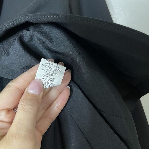 THEORY black lightweight wool one button career blazer jacket size US 4 - Picture 4 of 6